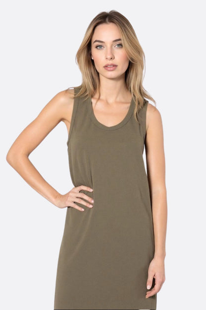 Khaki Green Maxi Dress