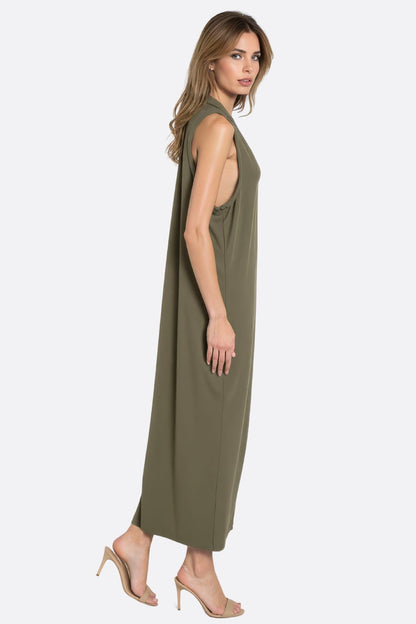 Khaki Green Maxi Dress