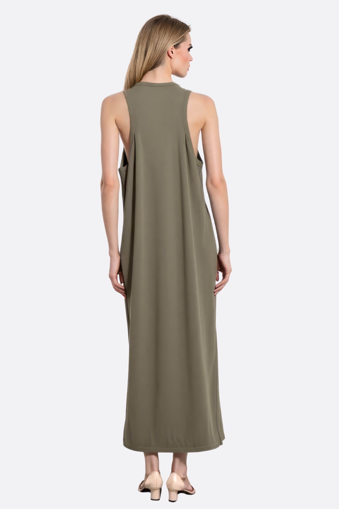 Khaki Green Maxi Dress